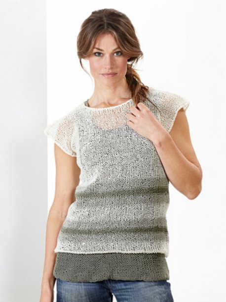 Stickad randig jumper och linne