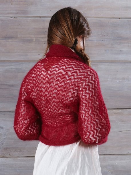 Mönsterstickad bolero