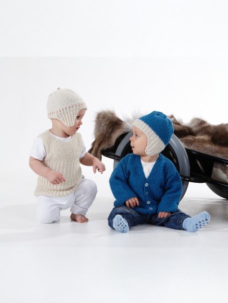 Cardigan och mössa
