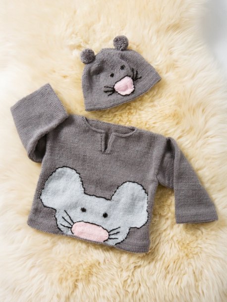 Tröja och mössa med musmotiv