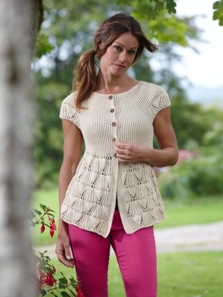 Damkofta med kort ärm