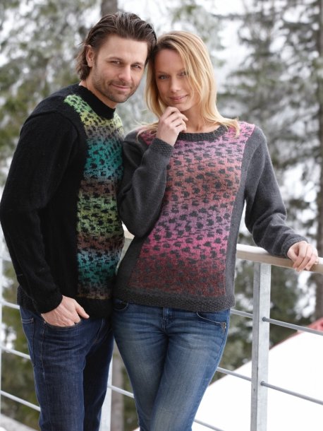 Herr och damtröja med mönster