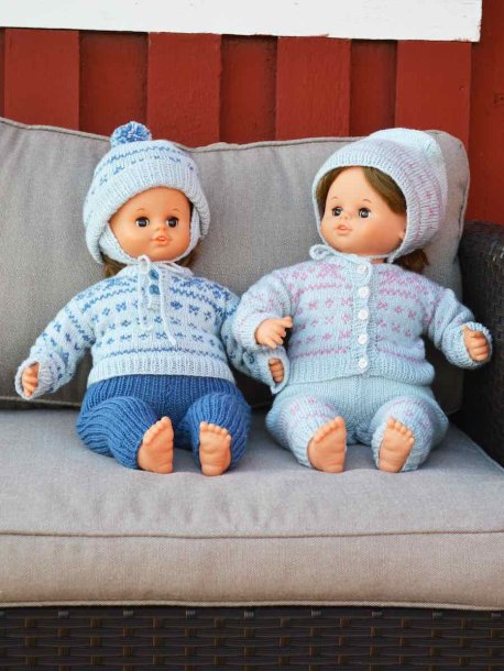 Dockkläder: tröjor, koftor, tights & mössor