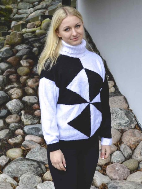 Pullover med polokrage