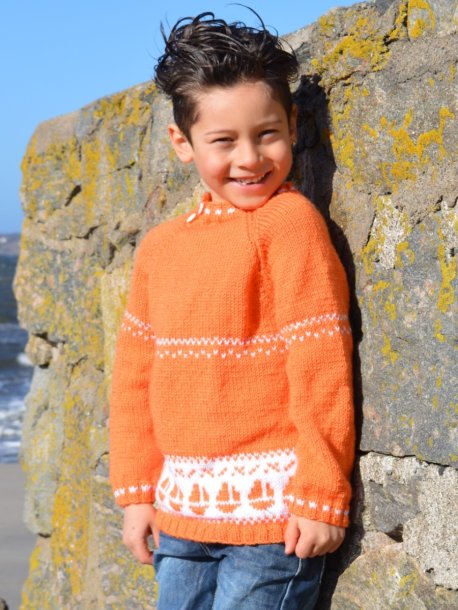 Tröja med segelbåtar