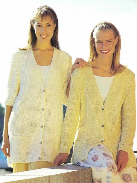 Kofta med kort eller lång ärm - Stickmönster & Virkmönster - Marks & Kattens