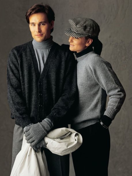 Klassisk cardigan och tröja