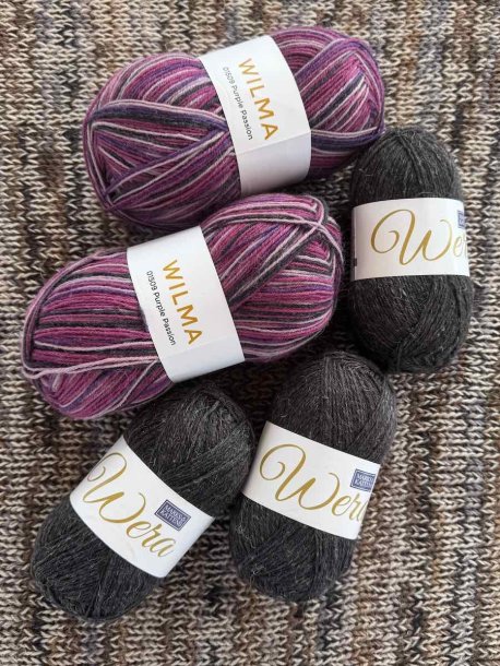 Garnpaket sjal Purple Passion 2